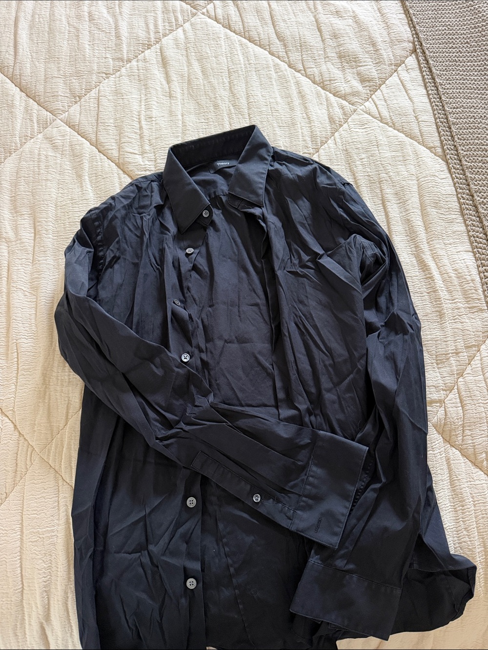 Men's Black Button-Up Shirt Jacket